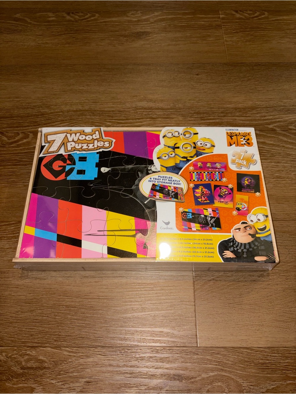 Despicable Me 3 7 Wood Puzzles 12 to 24 Piece Puzzles by Cardinals New